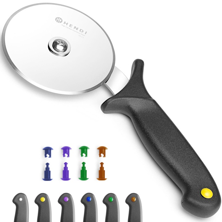 Cutit de pizza cu cleme HACCP, diametru 100 mm - Hendi 617014