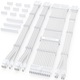 Set Prelungire Cabluri Sursa ATX, OTTOOPPXIN®, 24Pin, 4+4Pin, 6+2Pin, 18AWG Cupru Pur, Alb, 300mm