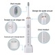 VeniSymlis® Periuta de dinti electrica inteligenta, expert in ingrijirea orala, 5 moduri× 3 puncte forte,8 capete de schimb, durata de viata a bateriei de 30 de zile, rezistent la apa IPX7, calatorie portabila, temporizator inteligent, certificat