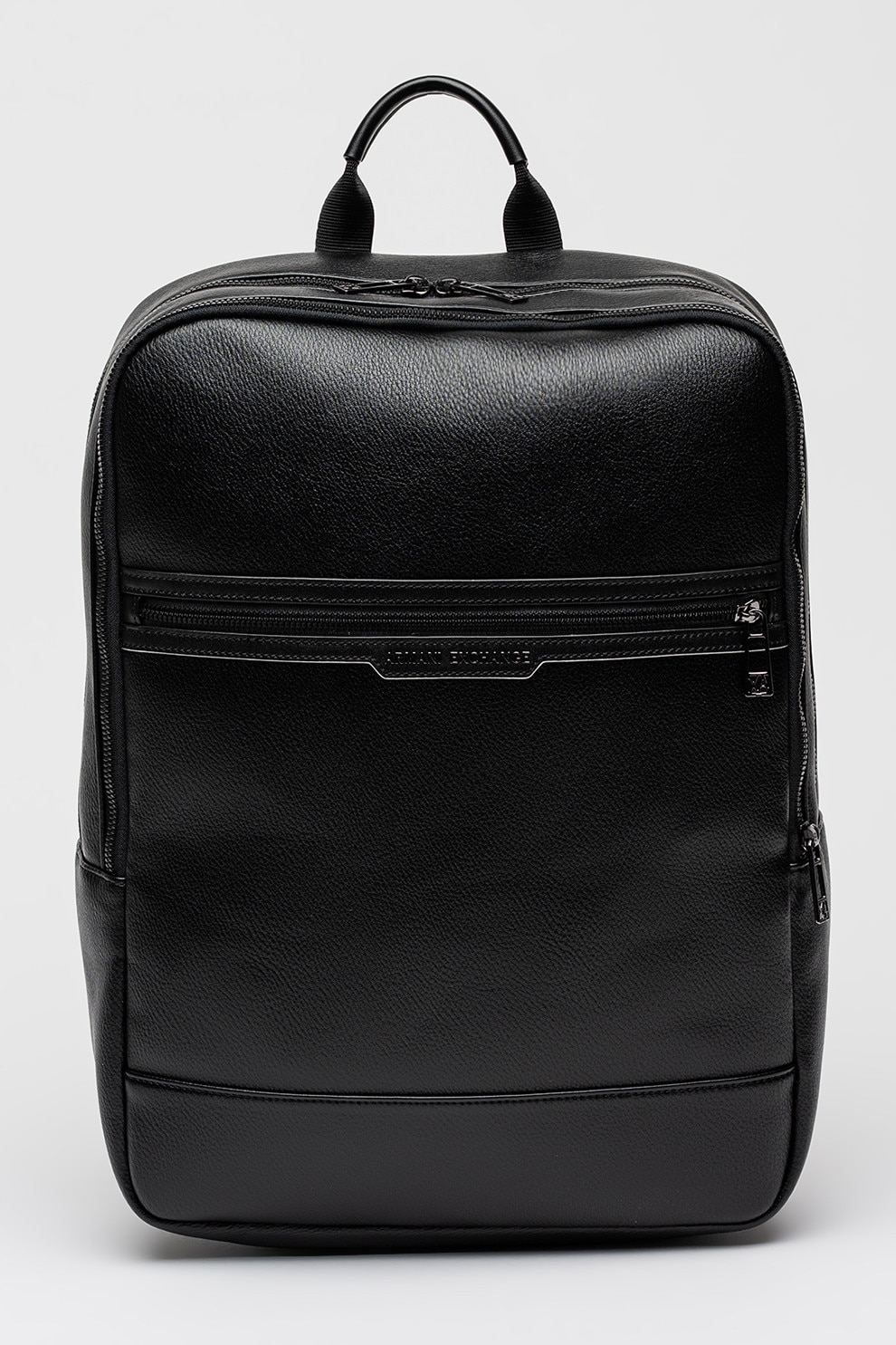 ARMANI EXCHANGE, Rucsac de piele ecologica cu fermoar, Negru