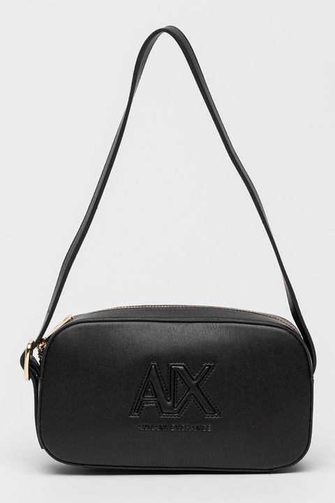 ARMANI EXCHANGE, Geanta crossbody cu imprimeu logo, Negru