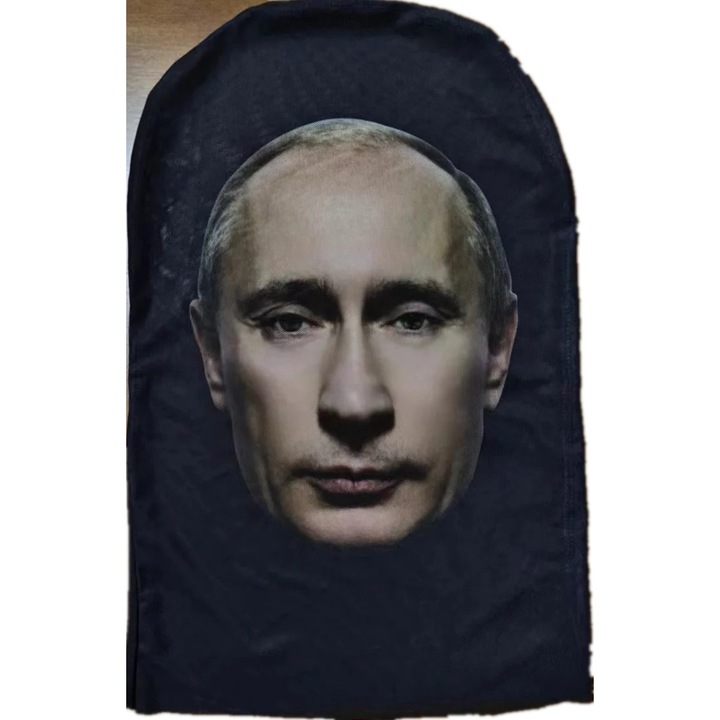 Masca cap de caine din latex, German shepherd, negru si alb, dimensiune unica