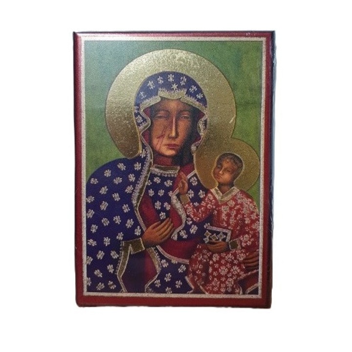 Ikona Matki Boskiej Czestochowskiej, 13x18cm, rama eleganta