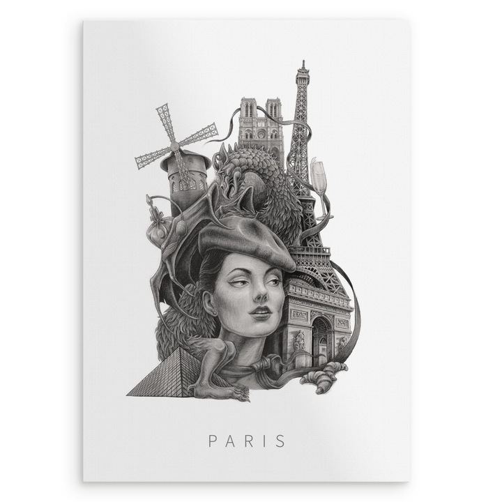 Plakat Paris, Wallfluent, farmec francez, 59, 5x84 cm, 010030020310000281393
