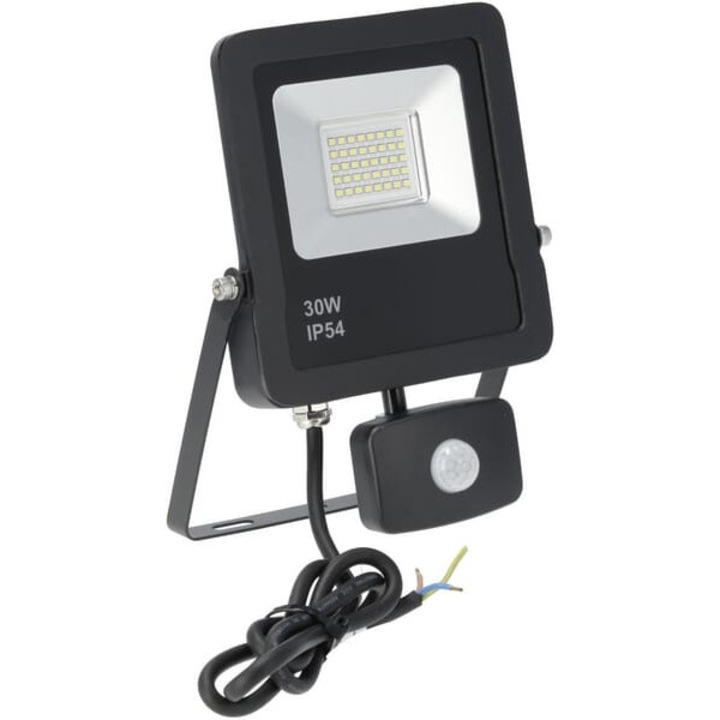 LED fali lámpa, KRAMP, 30W, 4000K, fekete, szenzorral, falra vagy mennyezetre szerelhető