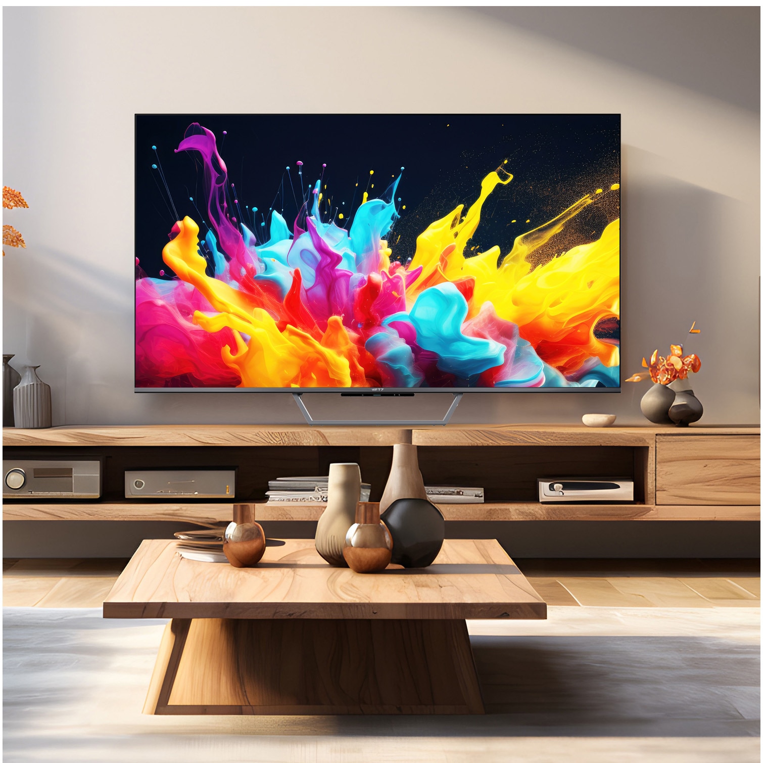Televizor METZ QLED 75MQE7600Z, 189 cm, Smart Google TV, 4K Ultra HD, Clasa F (Model 2025)