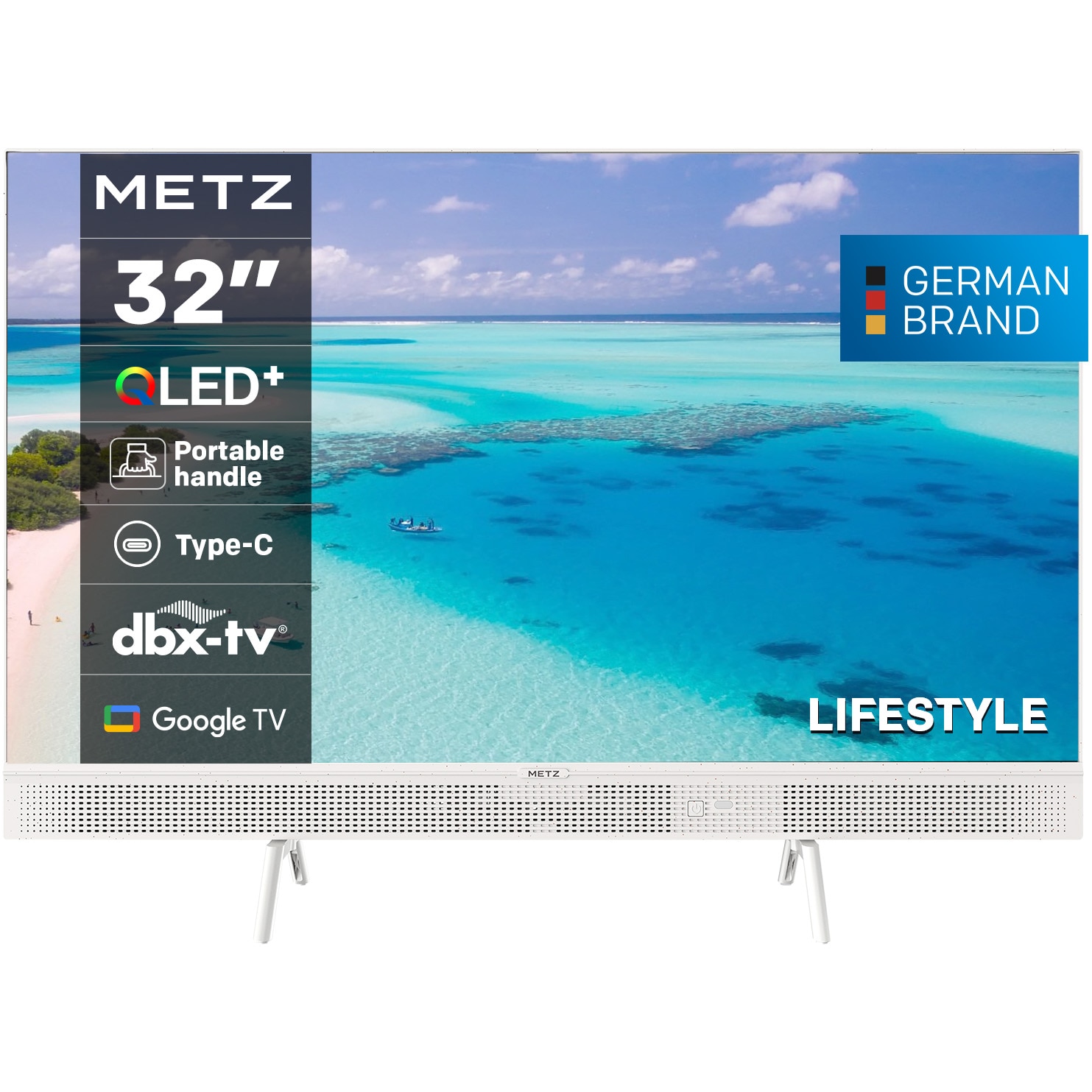 Televizor METZ QLED 32MQE7100Z, 80 cm, Smart Google TV, HD, Clasa E (Model 2025)