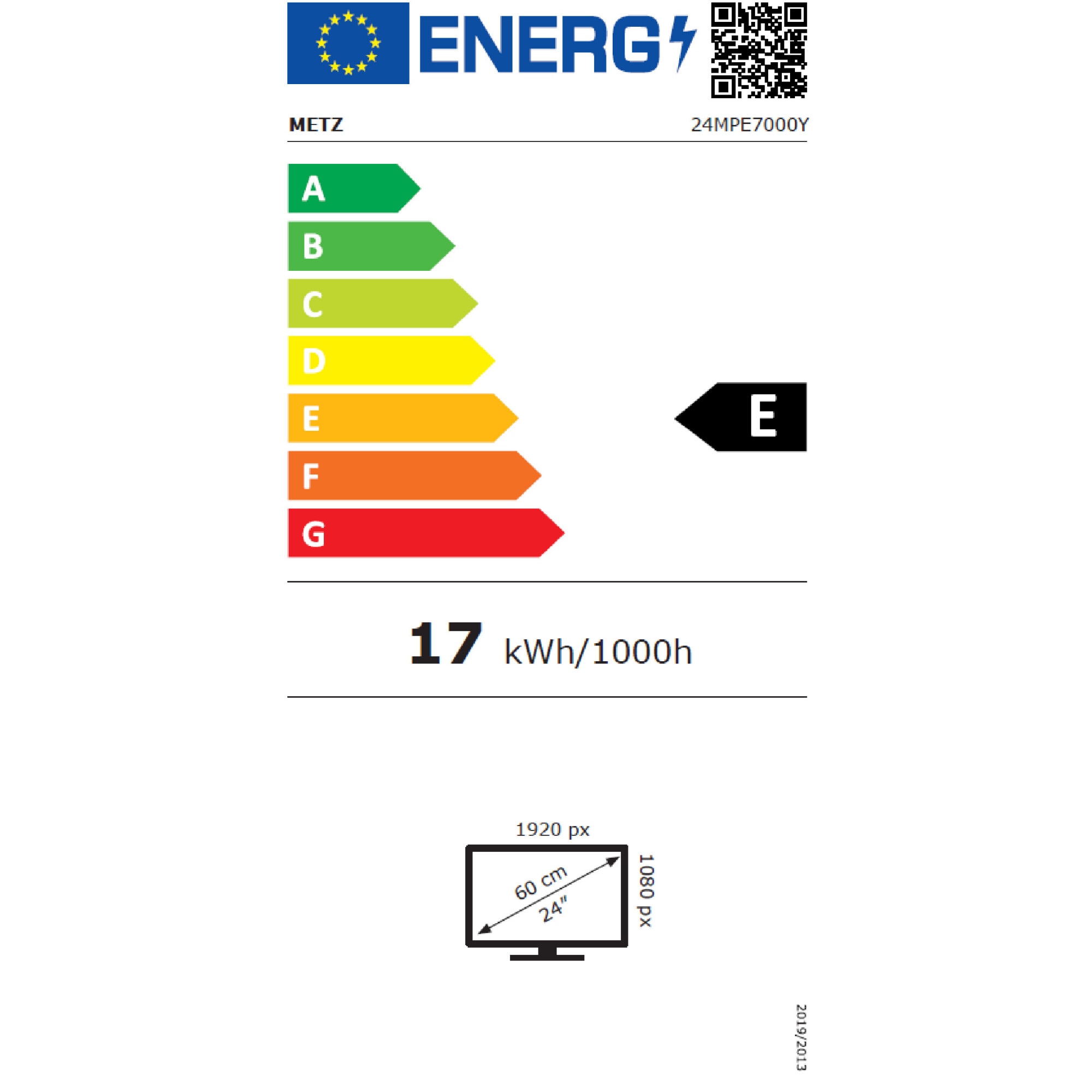 Televizor portabil METZ LED 24MPE7000Y, 60 cm, Smart Google TV, adaptor alimentare 12V, Full HD, Clasa E (Model 2025)