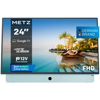Televizor portabil METZ LED 24MPE7000Y, 60 cm, Smart Google TV, adaptor alimentare 12V, Full HD, Clasa E (Model 2025)
