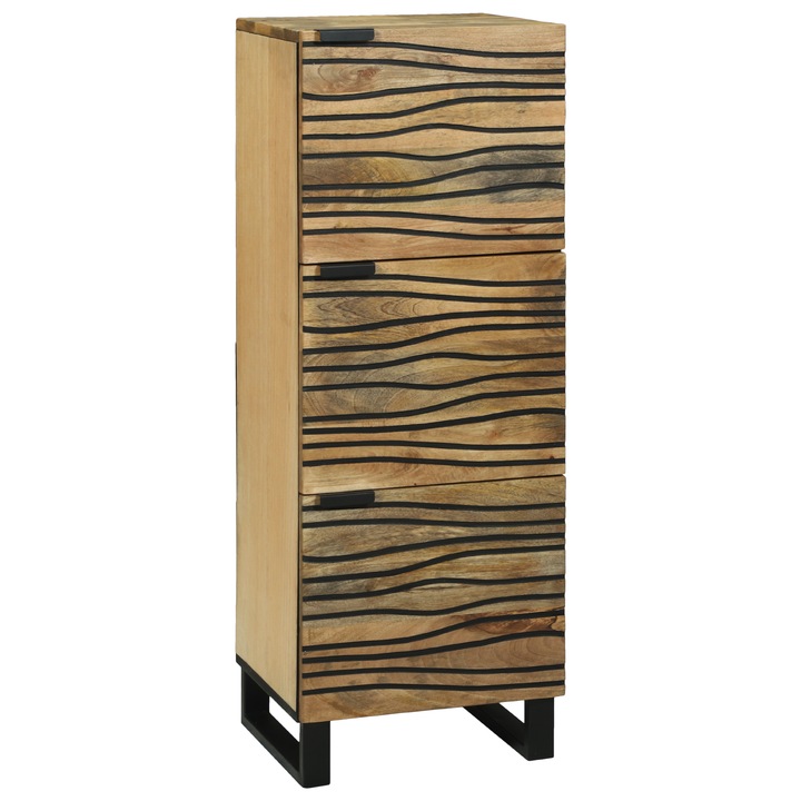 Mese Set Wysoki Stolik vidaXL 40x33.5x110 cm, din Lemn Mango, Design Modern, Spatiu de Depozitare Generos, Finisaj Natural