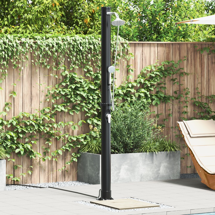 Dus solar exterior cu cap de dus portabil 217 cm 20 L