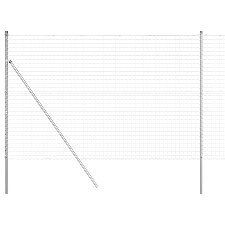 Gard Euro vidaXL, cu 7 Stalpi, 1.6x10 m, Otel galvanizat, 26.8 kg