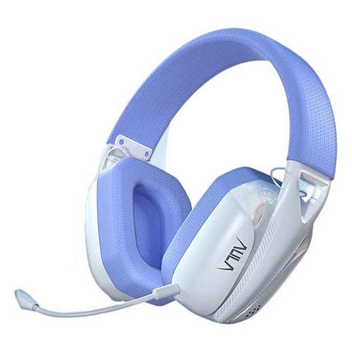AULA S8 PC fejhallgató, tri-mode, 40mm, Bluetooth 5.3, 600mAh, divatos kék