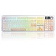 Механична клавиатура AULA F108 Pro, трирежимна свързаност, RGB осветление, превключватели Caramel Latte