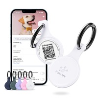Medalion pentru animale de companie PawView, cu cod QR si NFC, design silentios, impermeabil