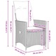 Set de 9 scaune de gradina reglabile cu perne, polirattan bej, vidaXL
