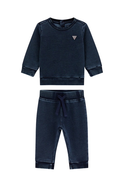 GUESS KIDS, Блуза с метално лого и панталон - 2 части, Ултрамарин синьо