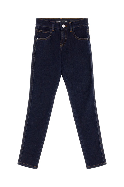 GUESS KIDS, Alacsony derekú skinny fit farmernadrág, Sötétkék