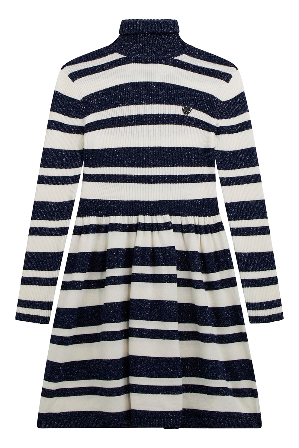 GUESS KIDS, Rochie tricotata cu dungi, Alb murdar, Bleumarin, 158-166 CM