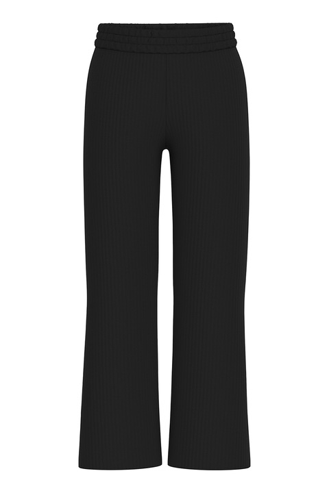 GUESS KIDS, Bordázott bő szárú leggings, Fekete