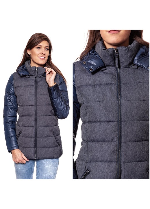 Зимно яке, Tom Tailor, Blend яке, стандартна кройка, цип, 4 джоба, 100% полиестер, синьо