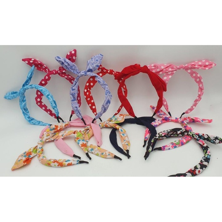 Set accesorii par, SANDEX, opaski do wlosow, 12 bucati, colorate, cu buline