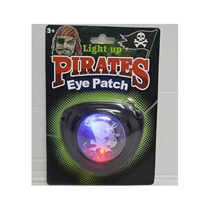 Светеща пиратска превръзка за око Adar, черна