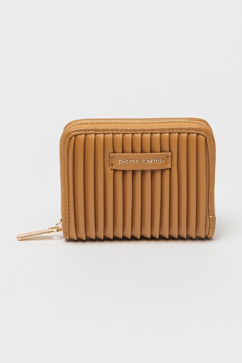 Pierre Cardin, Портмоне от еко кожа с релеф, Канелено кафяво