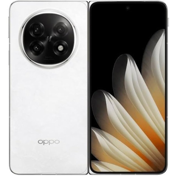 Telefon Mobil Oppo Find N5, pliabil, 512GB, 16GB RAM, 5G, Dual Sim, Alb