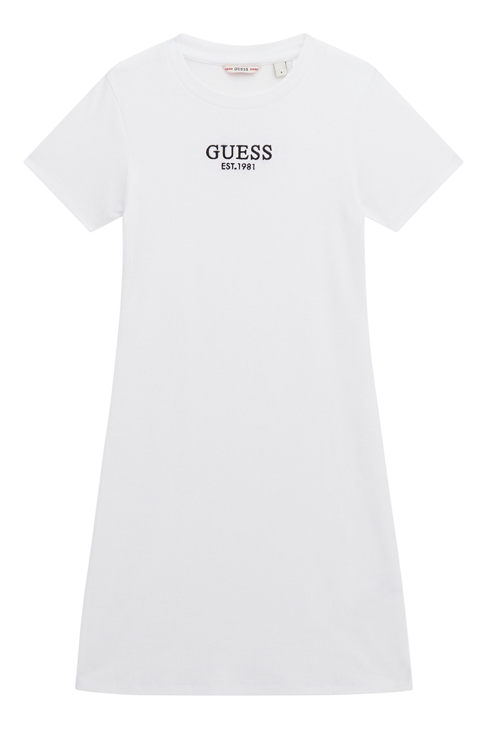 GUESS KIDS, Rochie din amestec de bumbac cu logo, Alb, 125-135 CM