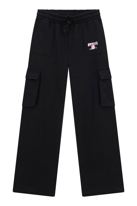 Guess Kids, Cargo szabadidőnadrág húzózsinórral, Fekete