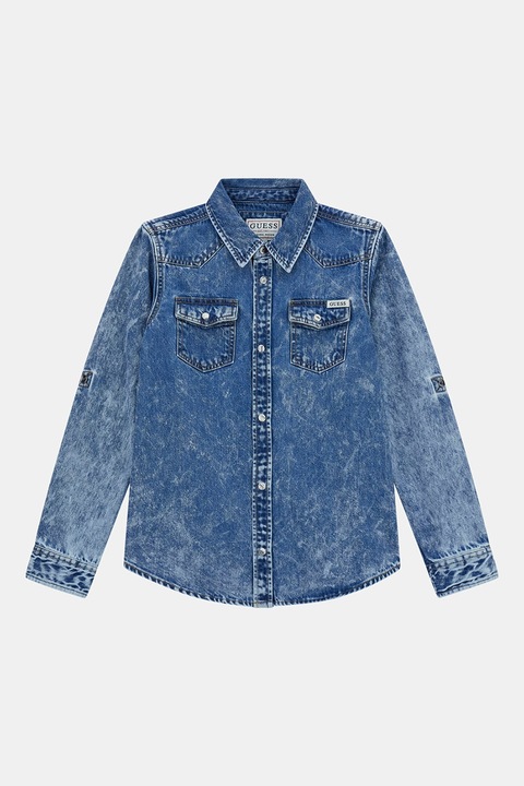 GUESS KIDS, Camasa din denim cu nasturi, Albastru, 166-175 CM