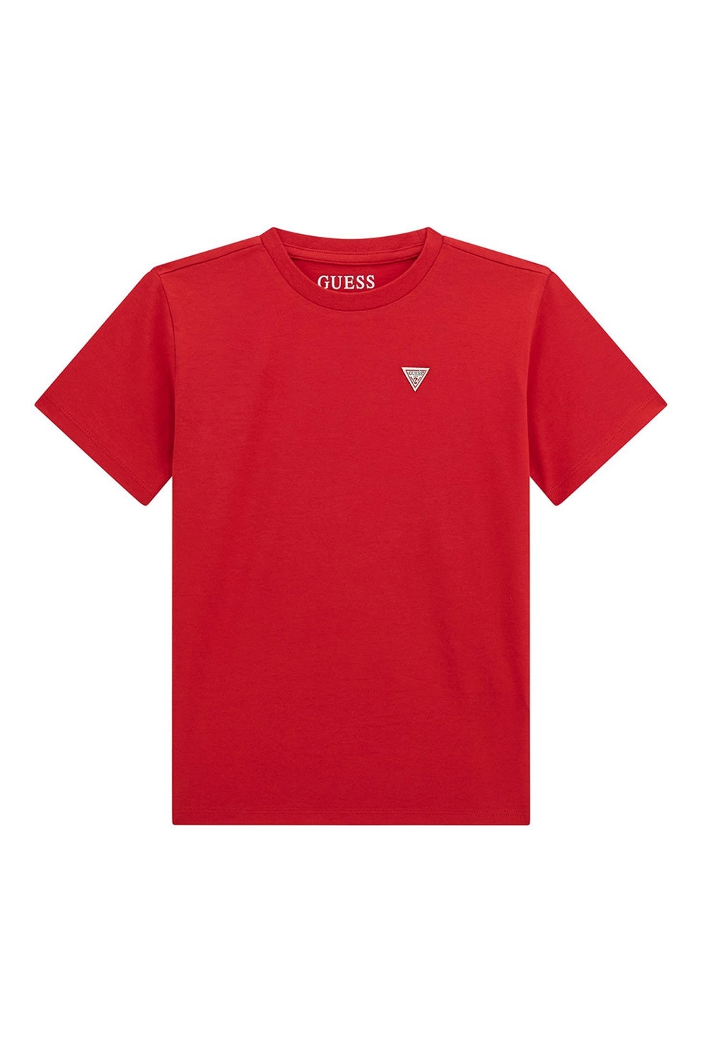 GUESS KIDS, Tricou din bumbac cu decolteu la baza gatului, Rosu, 166-175 CM