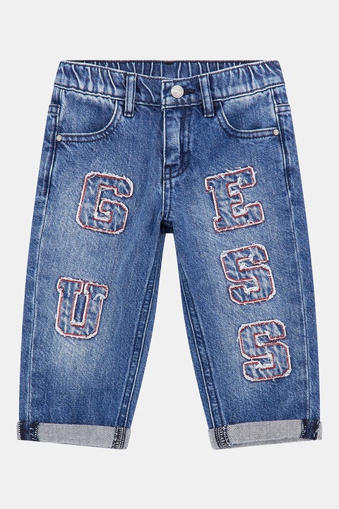 GUESS KIDS, Rugalmas derekú farmernadrág, Kék, 77-88 CM