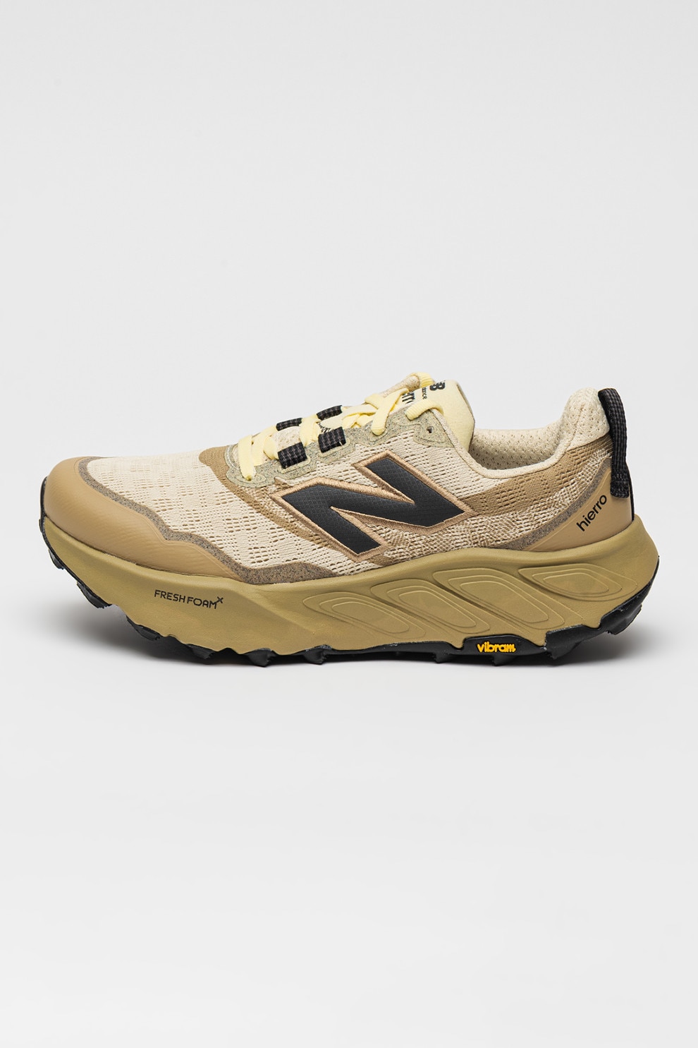New Balance, Pantofi low-cut Hierro v9 pentru alergare pe teren accidentat, Crem, Camel, 8.5