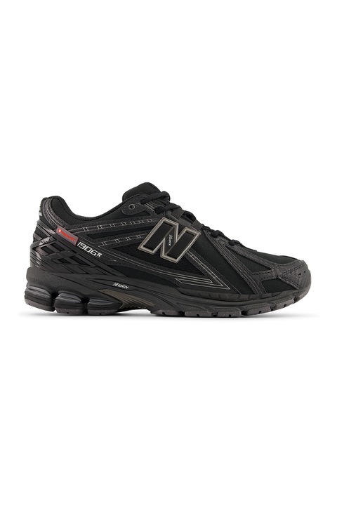 New Balance, Pantofi sport 1906R unisex cu garnituri din plasa, Negru