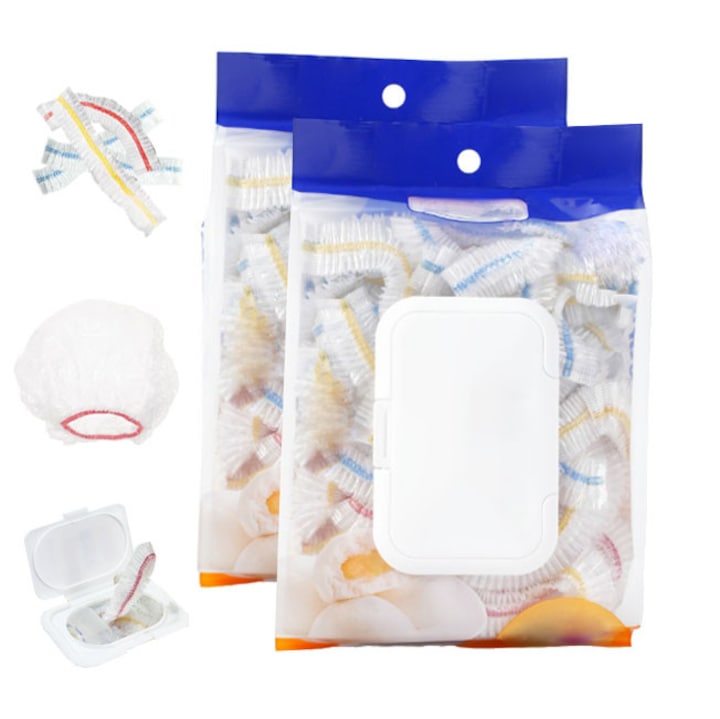 Folii elastice pentru acoperire alimente, Set 200 buc, Transparente, Elastic, Folie cu design tip extractibil, usor de extras, Folie Transparenta din PVC Alb, Pastreaza Mancarea Proaspata, Folie Alimentara