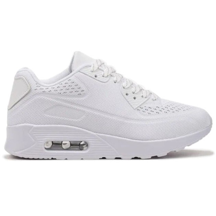 Pantofi sport Permani, casual, alb, material textil, talpa din spuma, 40 EU