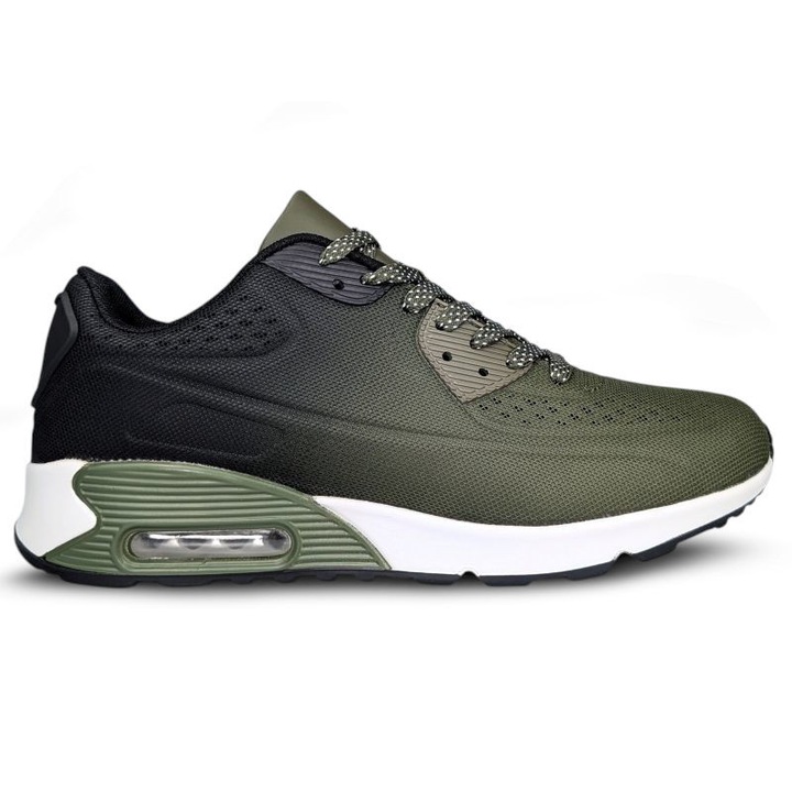 Pantofi barbati, Permani, Gredi, casual, verde, textil, 41 EU