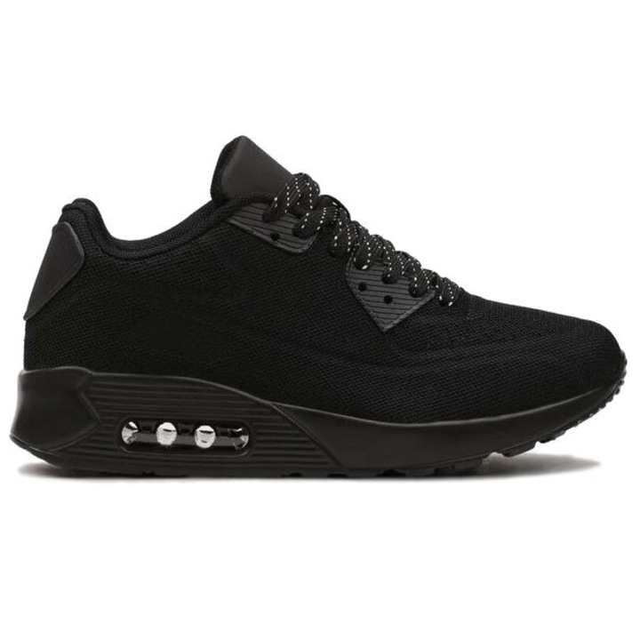 Pantofi sport barbati Permani, casual, negru, textil, 40 EU