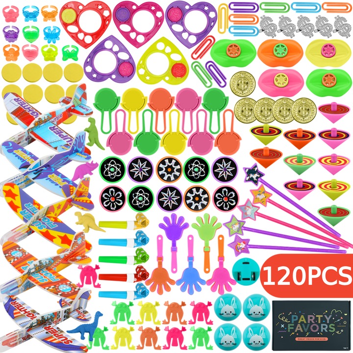 Set 120 accesorii de petrecere pentru copii, TopGearWorld®, Multicolor, Cadou perfect