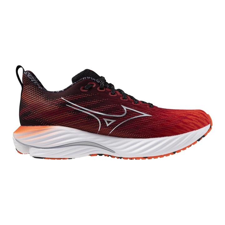 Mizuno Wave Rider 28 Amsterdam FW 2024 futócipő, gránátvörös/piros 38, Sötétpiros