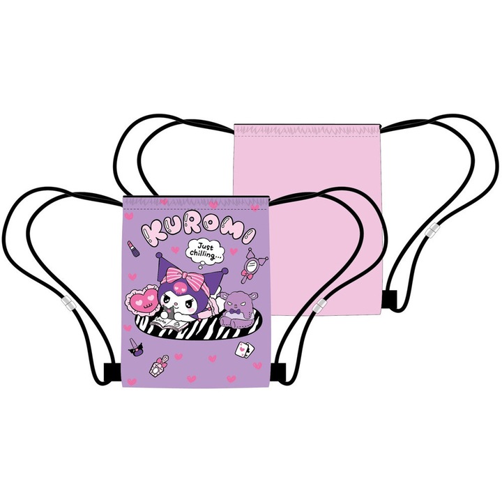 Geanta sport Hello Kitty Kuromi, geanta de sala 40 cm