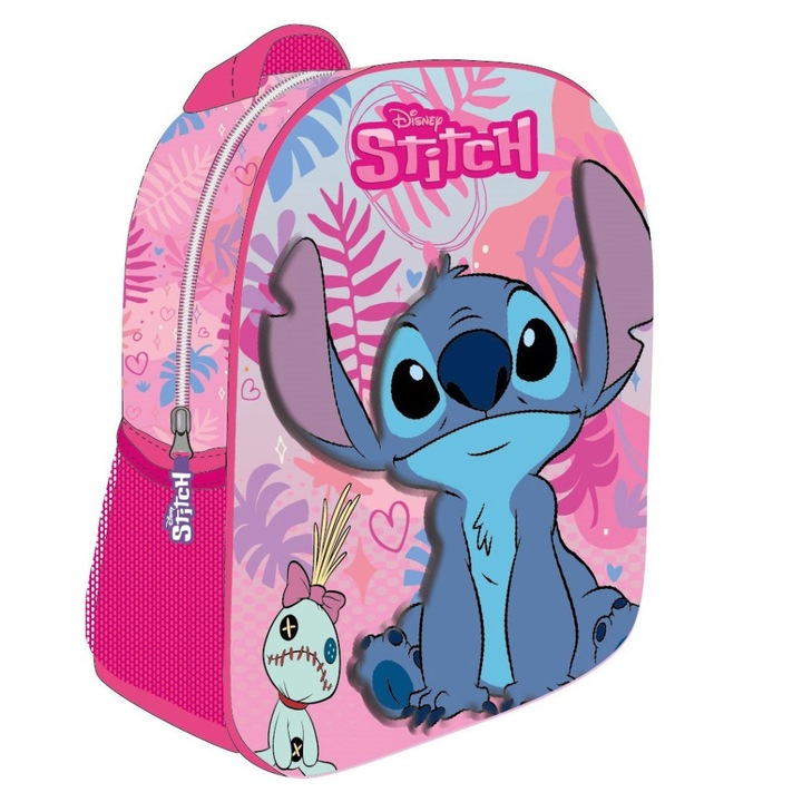 Disney Lilo és Stitch, A csillagkutya Scrump Deluxe 3D hátizsák, táska 30 cm