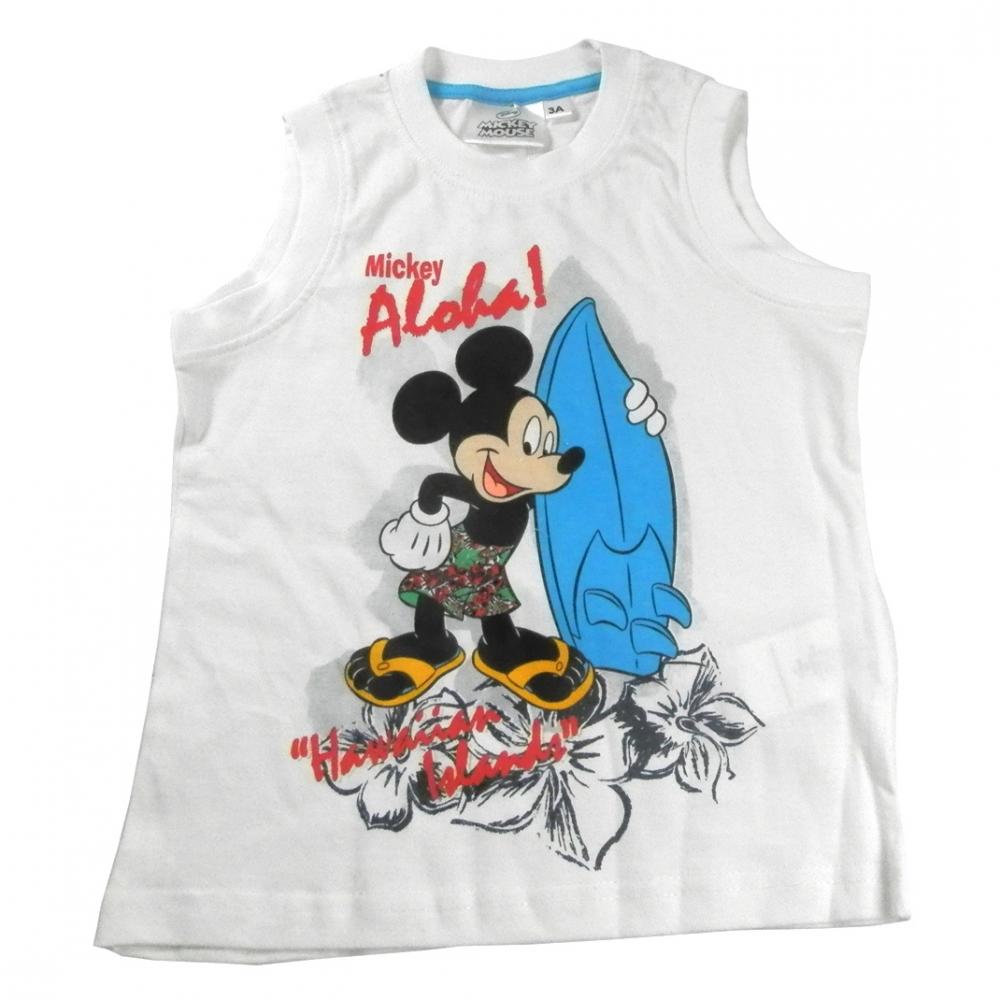 Tricou fara maneci Disney Mickey Mouse, Alb, 128 CM
