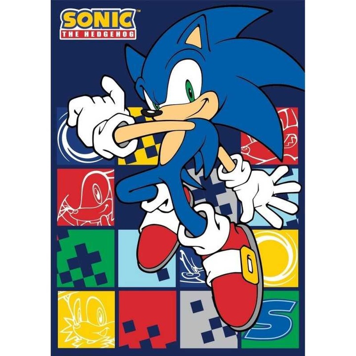 Sonic a sündisznó Blue Blur polár takaró 100x140cm