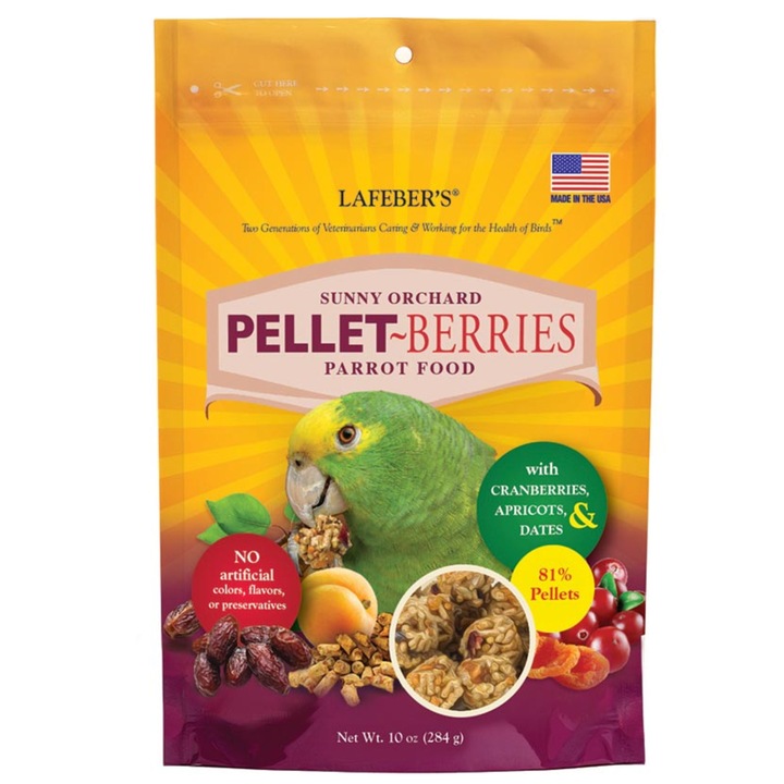 Hrana cu fructe tropicale pentru papagali, Lafeber - Pellet Berries, 284 g