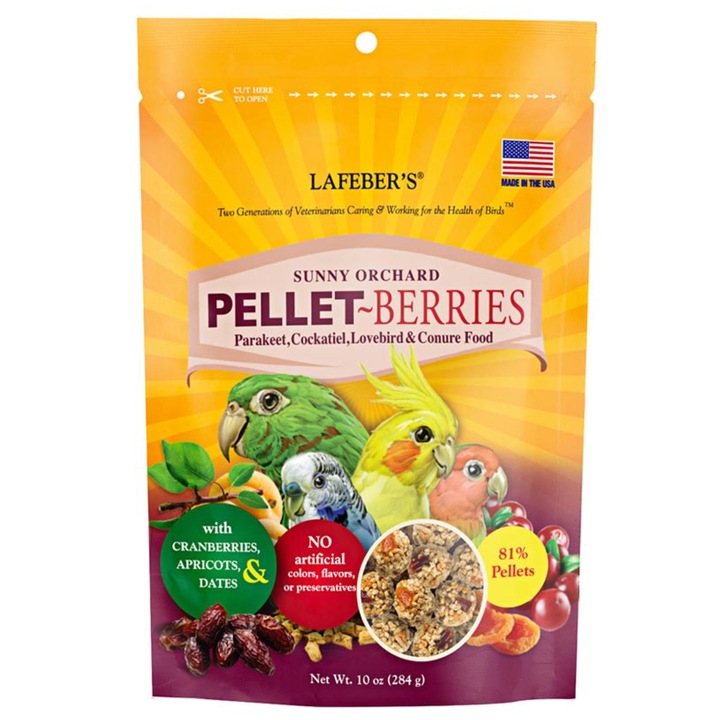Hrana cu fructe tropicale pentru Cockatiel, Lafeber - Pellet Berries, 284 g