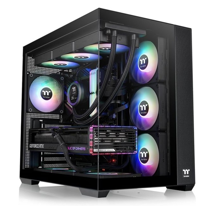 Thermaltake View 380 TG ARGB számítógépház, fekete, középső torony