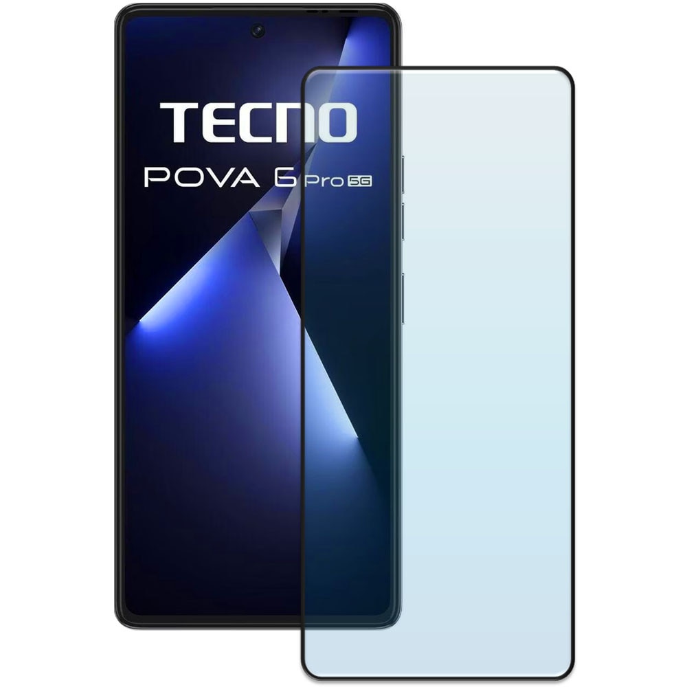Folie din sticla securizata pentru Tecno Pova 6 Pro 5G, HAMSTERBOX Glass Shield, Protectie completa ecran, Full face, Aplicare rapida, Case Friendly, Transparenta